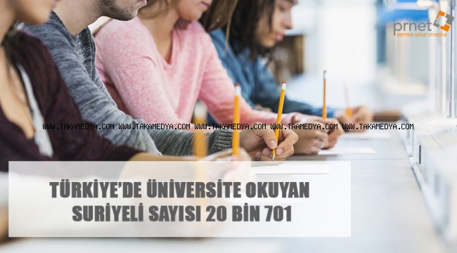 TÜRKİYE’DE ÜNİVERSİTE OKUYAN SURİYELİ SAYISI 20 BİN 701