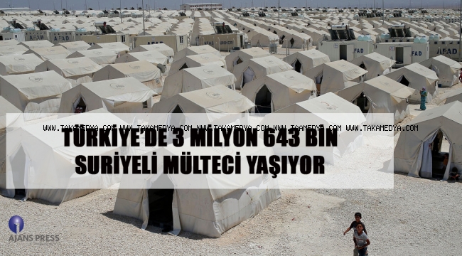 TÜRKİYE’DE 3 MİLYON 643 BİN SURİYELİ MÜLTECİ YAŞIYOR