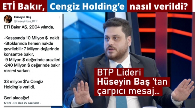 ETİ Bakır Cengiz Holding'e nasıl verildi?