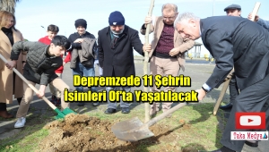 Depremzede 11 Şehir Anısına Of'ta Fidanlar Dikildi