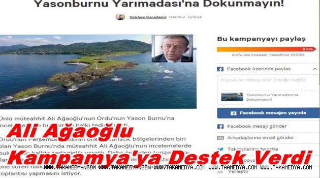 Ali AĞAOĞLU'NDAN O KAMPAMYAYA DESTEK