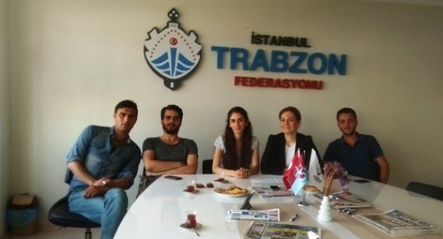 üni Ts' li Gençler .Trabzon Federasyonu'nu ziyaret etti