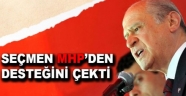 SEÇMEN MHP’DEN DESTEĞİNİ ÇEKTİ